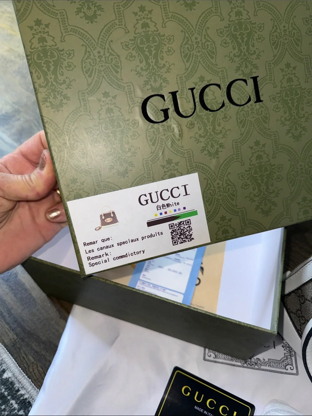 GUCCI Azalea Calfskin Mini Horsebit 1955 with the original paperwork box & dusty